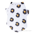 Print Clothes Comfortable Pet Cotton Daisy Shirt